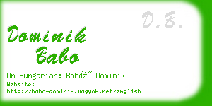 dominik babo business card